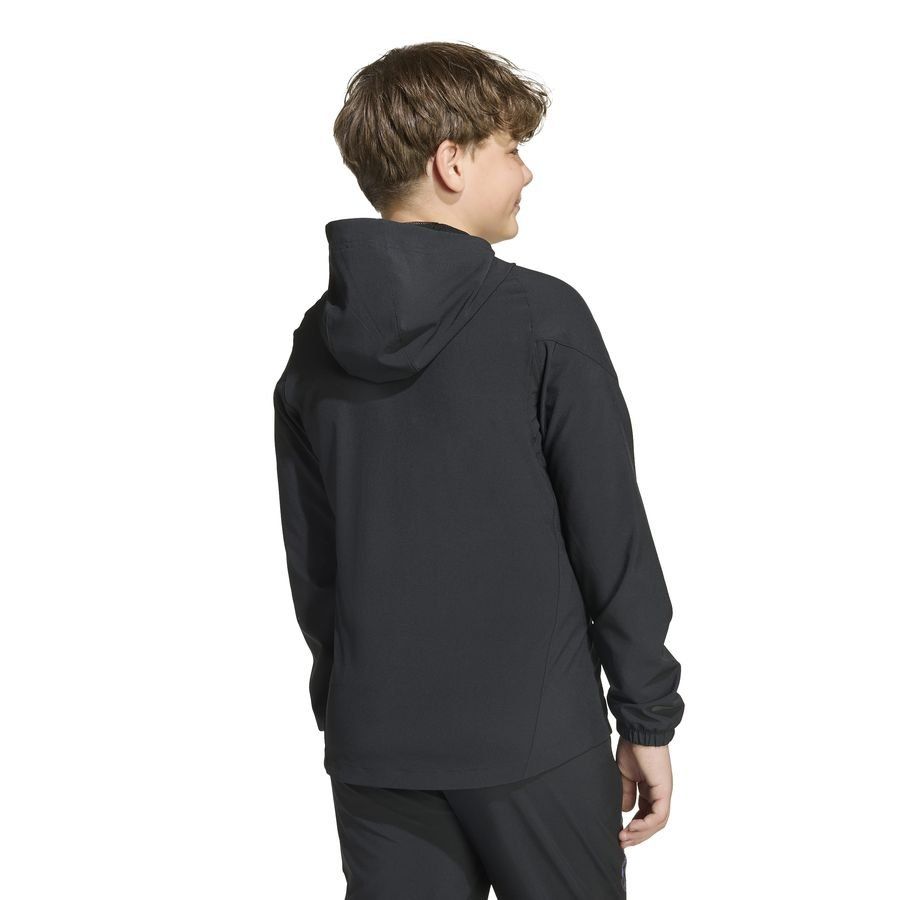 Manchester United Training Jacket Tiro 25 Competition Vis Tech Travel - Black/Purple Rush Kids-SoccerKits Hub | Buy Soccer Jerseys Online
